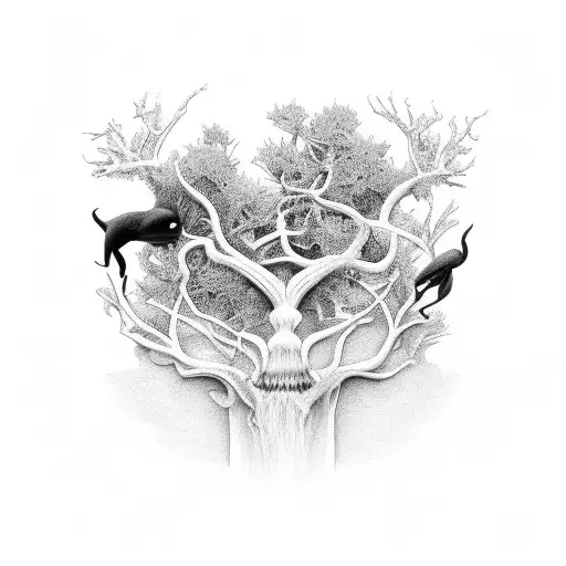 nature paradox tattoo design idea