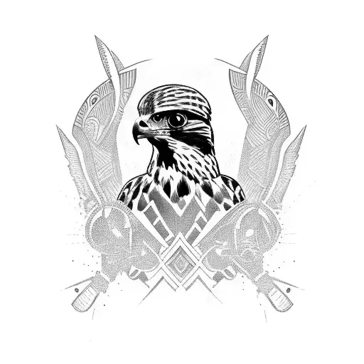 falcon tattoo design idea