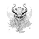 blue drake tattoo design idea