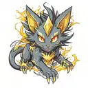 Pokemon: Luxray with lightning tattoo design idea