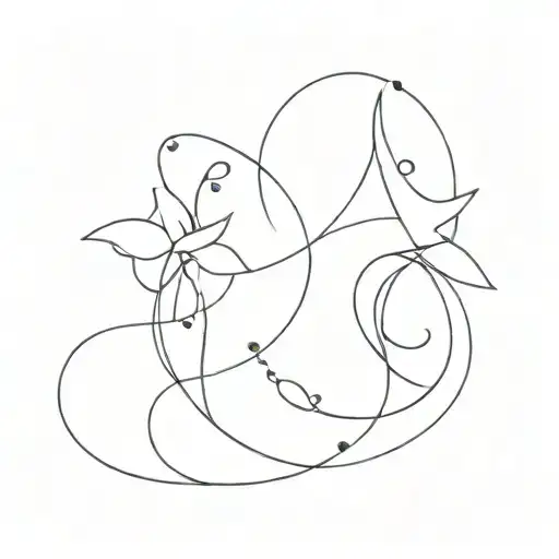 gemini and aquarius tattoo design idea