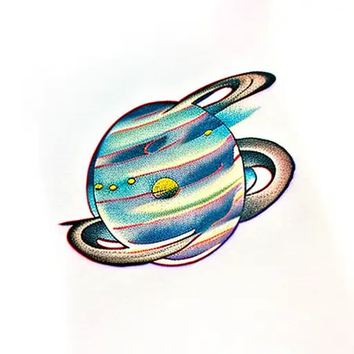 planets tattoo design idea