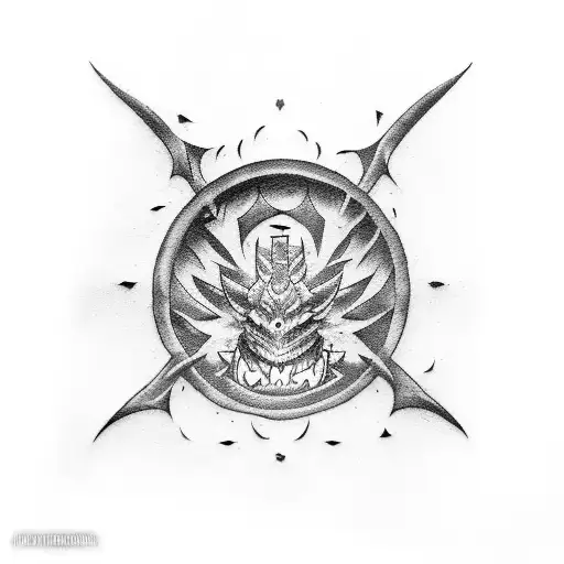 berserk curse mark + dark souls curse mark tattoo design idea