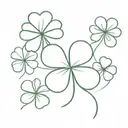 five leaf clover tattoo design idea