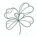 five leaf clover tattoo design idea