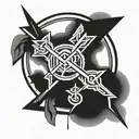 Direction Compas Rune and Symbol tattoo design idea