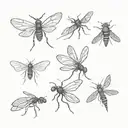 sun bleached flies coming tattoo design idea