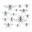 sun bleached flies coming tattoo design idea