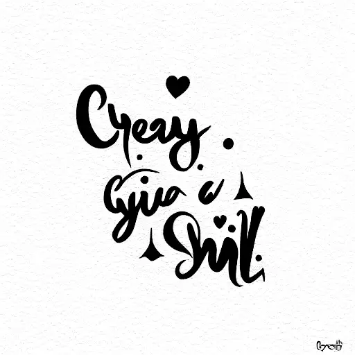 a small design representing the phrase "cry but cherish while you smile" tattoo design idea