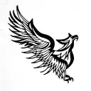 Wolf pheonix and eagle wings tattoo design idea