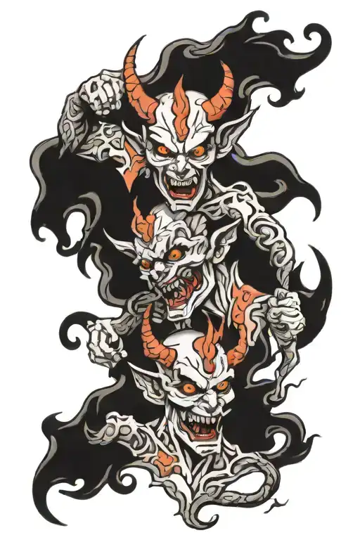 Demon Triplet tattoo design idea