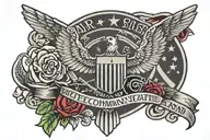 Afghanistan United States Army combat veteran inspired tattoo for shoulder area tattoo design idea