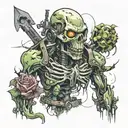 fallout 4 ghoul surrounded tattoo design idea