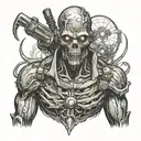 fallout 4 ghoul surrounded tattoo design idea