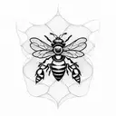 Honey Bee tattoo design idea
