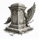 angle tombstone  tattoo design idea