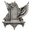 angle tombstone  tattoo design idea