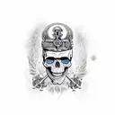 Skull and crossbones tattoo design idea