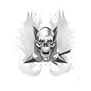 guillotine tattoo design idea