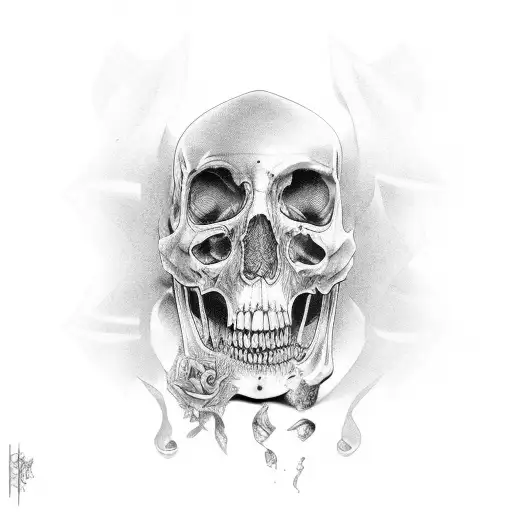 coffin tattoo design idea