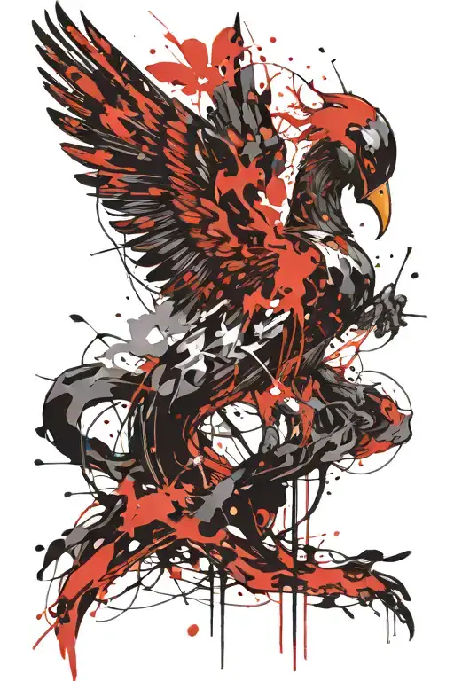 phœnix rebirth after herpes and diabetes type 1 tattoo design idea