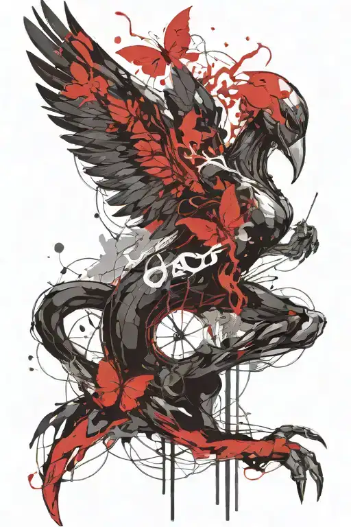 phœnix rebirth after herpes and diabetes type 1 tattoo design idea