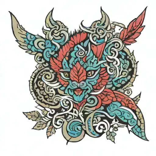 nepal mape tattoo design idea