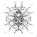 Dung beetle (Oxysternon conspicillatum) and the Fibonacci sequence  tattoo design idea