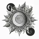 sun, loss tattoo design idea