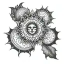 sun, loss tattoo design idea