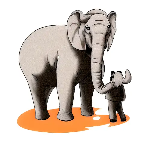 Elephant tattoo design idea