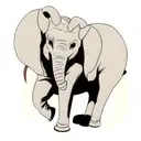 Elephant tattoo design idea