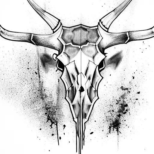 Bull Skull tattoo design idea