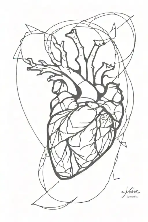 heart of glass mind of stone tattoo design idea