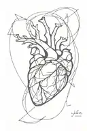 heart of glass mind of stone tattoo design idea