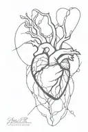 heart of glass mind of stone tattoo design idea