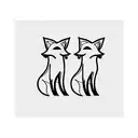 two fox tattoo design idea