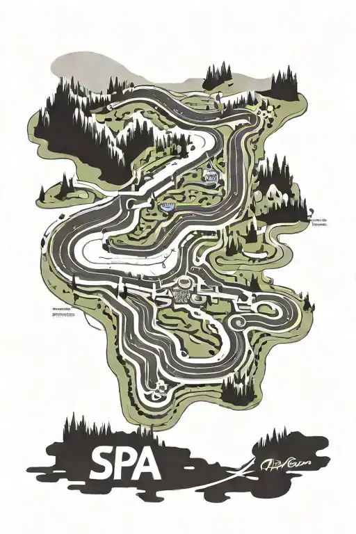 spa francorchamps track layout, Lewis Hamilton, winn tattoo design idea