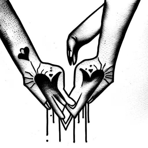 matching tattoo for spouse based on lyrics "what is love besides, two souls trying to heal each other." tattoo design idea