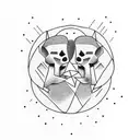 matching tattoo for spouse based on lyrics "what is love besides, two souls trying to heal each other." tattoo design idea