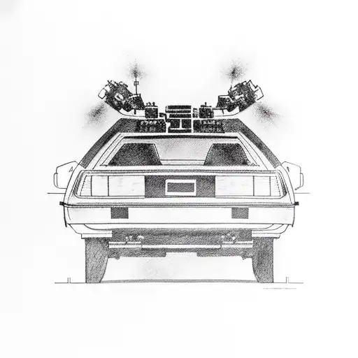 back to the future delorean tattoo design idea