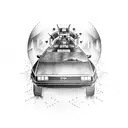 back to the future delorean tattoo design idea