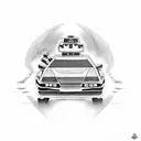 back to the future delorean tattoo design idea