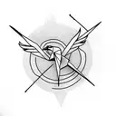 phoenix with a small origami crane  tattoo design idea