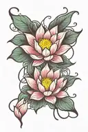 Spinal tattoo: Lotus tattoo design idea