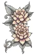 Spinal tattoo: Lotus tattoo design idea