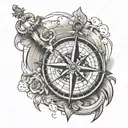 COMPASS ANCHOR IN MY STORM tattoo design idea