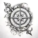 COMPASS ANCHOR IN MY STORM tattoo design idea