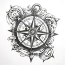 COMPASS ANCHOR IN MY STORM tattoo design idea