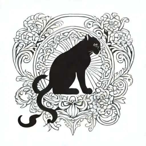 black panther simba tattoo design idea